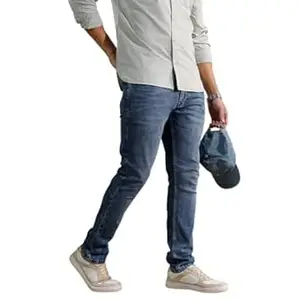 WROGN Men's Cotton Stretch Jeans | Mid Rise | Slim Fit