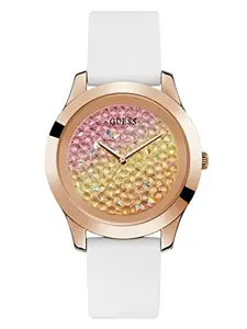 GUESS Women Pink Round Stainless Steel Dial Analog Watch-U1223L3M