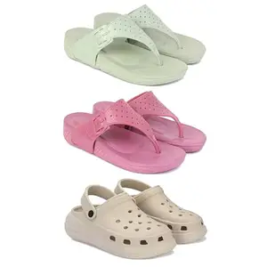 Women's Comfortable Sandal,Casual Lightweight Sandal for Everyday Wear | (COMBO-3)-1983-1984-OO1-5-EURO-36