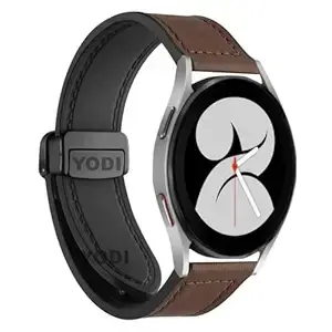 YODI 20mm Watch Strap For Fire Boltt Ninja Pro Bsw011 | Supreme Bsw018, Crossbeats Ignite Track 2020 | Ignite 2021, Moto 360 2nd Gen 42mm, Ticwatch 2 | E | Classic smartwatch, Genuine Leather Hybrid Watch band with Magnet Folding Buckle for men women