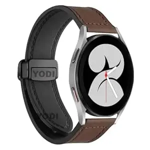 YODI 20mm Watch Strap For Tagg Verve Max | Verve Plus, Withings Nokia Steel Hr 40mm | Hr Sport, Fastrack Reflex Curv | Reflex Vox 2.0 | Reflex Play Plus, Maxima max Pro X6 Genuine Leather Hybrid Watch band with Magnet Folding Buckle for men women