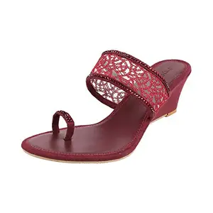 Mochi Mochi Women Synthetic Maron Sandals (35-3750-44-36) Size (3 UK (36 EU))