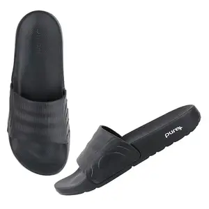 URJO PURE-53 Men's Sliders/Slippers Lightweight Super Flexible Arch Support Durable Anti Skid & Stylish Dailywear Sliders/Slippers for Men by Welcome URJO-M-PURE-53-BLK_6