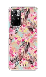 The Little Shop Designer Printed Soft Silicon Back Cover for Redmi Note 11T (Pink)