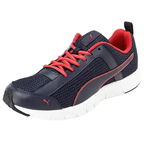 Puma mens Rapid Runner Peacoat-High Risk Red Running Shoe - 8 UK (37115902)