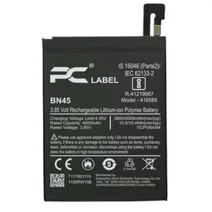PC LABEL Mobile Battery Compatible with for Xiaomi Redmi Note 5 | Note 5 Pro (Model: BN45) – 4000mAh High Capacity Rechargeable Replacement Battery