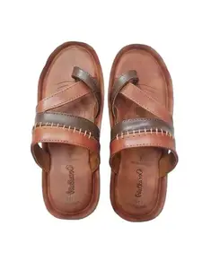 Plush Synthetic Leather Slippers, Soft Comfortable, Indoor/Outdoor, UK Size, Men's (Brown, UK Footwear Size System, Adult, Men, Numeric, Medium, 8)