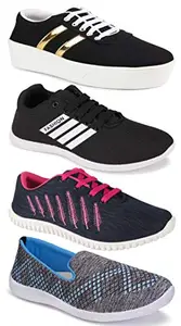 WORLD WEAR FOOTWEAR WORLD WEAR FOOTWEAR Women's (5045-5026-1044-5047) Multicolor Casual Sports Running Shoes 5 UK (Set of 4 Pair)