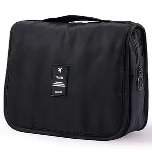 Yeegras Travel Toiletry Bag for Women Black, Black, Simple