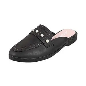 Mochi Women's Black Fashion Sandals-7 UK (40 EU) (31-8713)