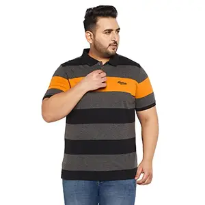 AUSTIVO Men Striper Polo Neck T-Shirt4507A_6XL Multicolour