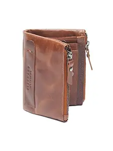 TEAKWOOD LEATHERS Men TAN Genuine Leather Two_FOLD Wallet