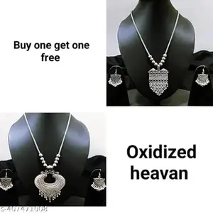 O S O Sdised Round Chain Pendant Long Necklace For Girls and women's Design_18