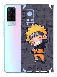 AtOdds - Vivo X60 Mobile Back Skin Rear Screen Guard Protector Film Wrap (Coverage - Back+Camera+Sides) (Naruto)