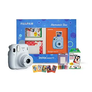 Fujifilm Instax Mini 11 Instant Camera (Ice White) Moments Box with 20 Shots price in India.