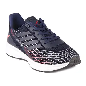 FURO Navy Blue Lace Up Running & Walking Sports Shoes for Men O-5032