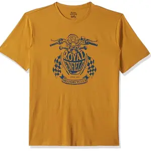 Royal Enfield Men's Classic Fit T-Shirt (TSS240073_Mustard 3XL)