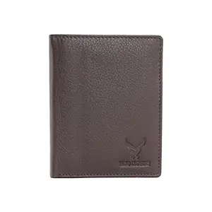 REDHORNS Genuine Leather Wallet for Men | RFID Protected Mens Wallet with 8 Credit/Debit Card Slots | Slim Leather Purse for Men (V_A07R3_Dark Brown)