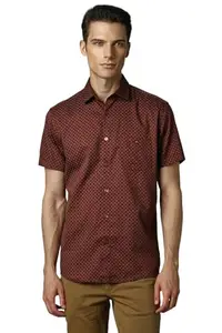 Louis Philippe Men's Slim Fit Shirt (LYSHCSLPB08957_Maroon