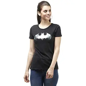Batman By Free Authority Regular fit Women Tshirt (STY-18-19-002578_Grey Small)