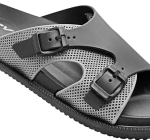 TRV Men's Coco-Rover Black EVA Flip-Flops | Soft & Durable Slippers with Anti-Skid Sole | Lightweight Footwear for Men-10 Kids UK