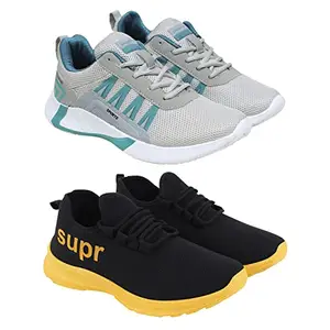 Birde Premium Casual Shoes for Men Combo Pack of 2 - (BRD-466-BRD-317-YLW_10) Yellow