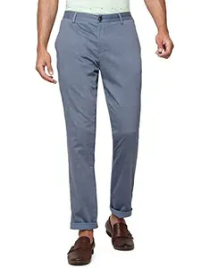 JadeBlue Cotton Casual Pant for Men | Stylish Men's Wear Trousers for Office or Party | Comfortable & Breathable Casual Trousers Pants Blue