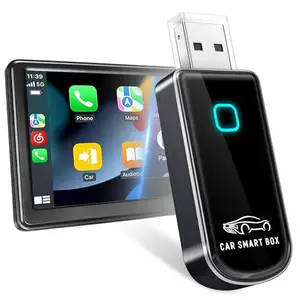 Jemluse Wireless Carplay Adapter 2 in 1, Wired to Wireless Car Play & Android Auto, Plug & Play Bluetooth 5.3 & 5.8Ghz WiFi Stable & No Delay for Apple CarPlay/Android Auto Wireless Adapter for Car