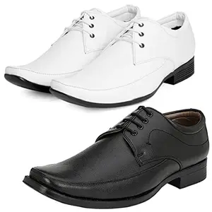 Vitoria Combo Pack of 2 Formal Shoes,Perfect Men's and Boys-Office Shoes/Suit Shoes/Dress Shoes/Party Shoes Multicolor