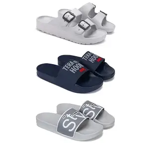 Men?s Casual Slip-On Sandals ? Designs & Stylish Open-ToePCV-SAN-(3-COMBO)-3114-1588-1589-9