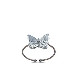 MAD OVER SILVER- MOS MAD OVER Sterling Silver 925 Sterling Silver Italian Butterfly Bracelets For Women & Girls | With Certificate of Authenticity and 925 Stamp