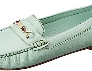 Elle Women's Loafers, Pista Green, 5