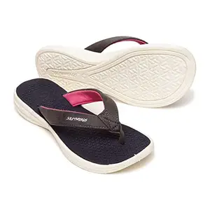 SOLETHREADS SALLY | Stylish | Comfy | Super soft | Ultra-Light | Phylon | Slippers | Flip Flops for Women | NAVY | UK 4
