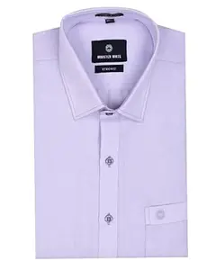 MINISTER WHITE Men’s Cotton Regular Fit Full Sleeve Liberty Cut Formal Office Wear Premium Plain Solid Business Casual Cotton Shirt Stronic