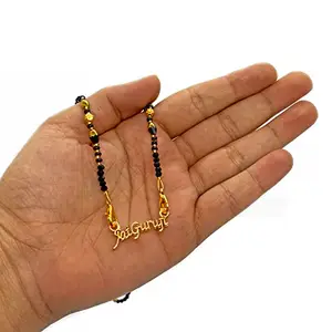 CraftsCart Swaroop Mangalsutra | Guru Ji Bracelets | Stylish Chain Golden Guruji Gemstone Bracelet for Men/Women/Ladies