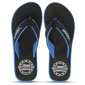 VAHMAH Women’s Trendy EVA Flip Flops Lightweight Flat Slippers Perfect for Home, Travel and Outdoor Wear(VMH-087-Blue-37)_PT