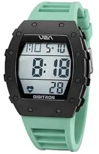 V2A Digitron 2118 Tonneau Sports Watch for Men & Boys | Rugged Design | Big Dial | Alarm, Stopwatch, 12/24H | 3 ATM Water Resistant | Luminous Display | Sports, Fitness, Outdoor & Training | Gifts for Men & Boy