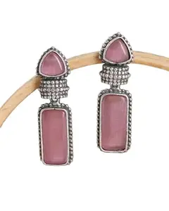 Pink earring from Mrigaya by Nandini for Traditional and Ethnic Look_Pink