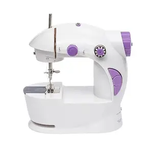 Mini Sewing Machine | Tailoring Machine | Hand Sewing Machine With Foot Pedal, Adapter, White