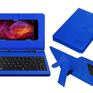 ACM ACM Keyboard Case Compatible with Xiaomi Redmi Note 4 Mobile Flip Cover Stand Plug & Play Device for Study & Gaming Blue