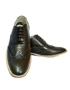 ASM Olive Green Brogue Shoes with Two-Tone Hand Finish Full Grain Softy Leather ARTICLE-HU153, UK 4 to 15 (4)
