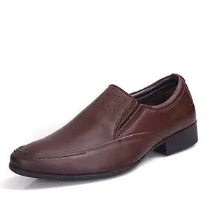 Burwood Men BWD 198 Brown Leather Formal Shoes-8 UK (42 EU) (BW 199)