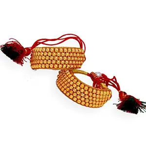 Jewar Mandi Jewar Baju Bandh hathfool pauchi 2 piece hand bagle bracelet fine design Jewelry 95638 for womens girls