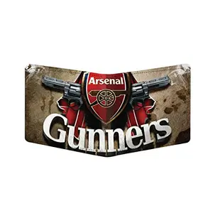 Bhavithram Products Arsenal Gunners Design Beige Canvas, Artificial Leather Wallet-PID34377