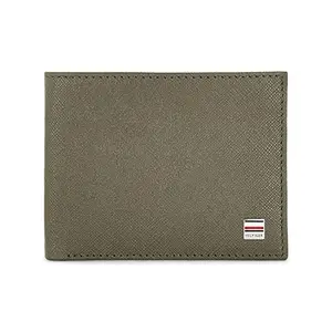 Tommy Hilfiger Orchid Men's Leather Slimfold Wallet Olive (8903496159684)
