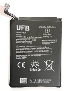 UFB Original BN52 Battery Compatiable for Mobile Redmi Mi Note 9 Pro (5000mAh)