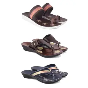 Women's Sandals | Lightweight Wear| Stylish & Easy to Wear For Women'S PCV-SAN-(COMBO-3)-1990-1963-1957-7