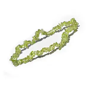 The Allegaince Peridot Tiny Chips Bracelet Natural Reiki Feng-Shui Crystal Healing Gem Stone Women Men Girls Gifts