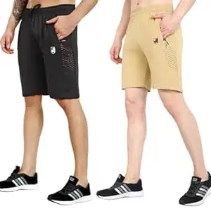 RynoGear Shorts for Men with Zipper Pocket (Pack of 2)