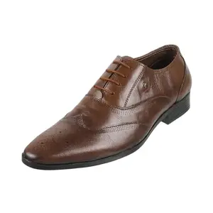 Metro Men Tan Leather Brogue/Formal Shoes UK/8 EU/42 (19-265)